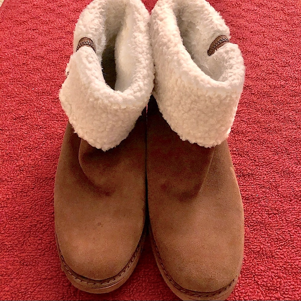 Steve Madden Suede Shearling Ankle Boots